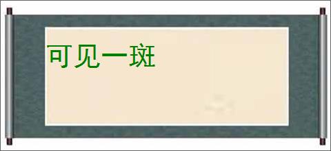 可见一斑