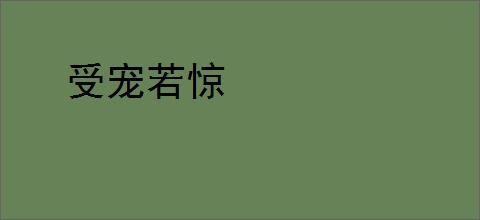 受宠若惊