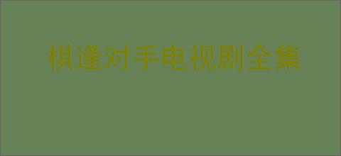 棋逢对手电视剧全集