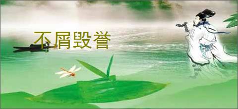 不屑毁誉