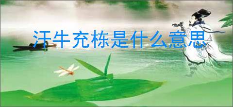 汗牛充栋是什么意思