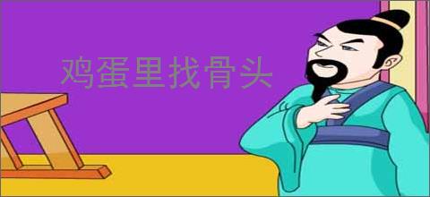 鸡蛋里找骨头