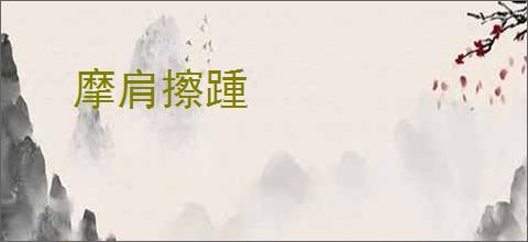 摩肩擦踵