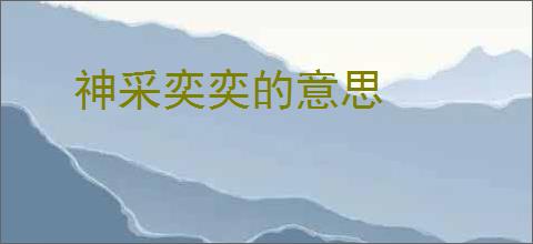 神采奕奕的意思