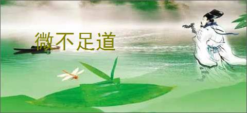 微不足道