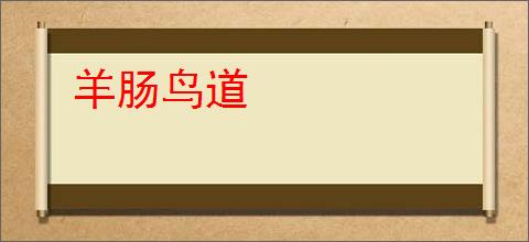 羊肠鸟道