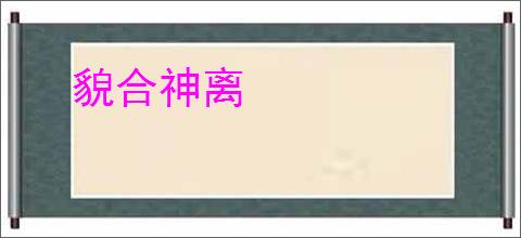 貌合神离