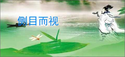 侧目而视