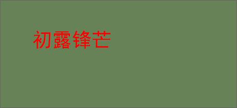初露锋芒