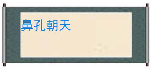 鼻孔朝天