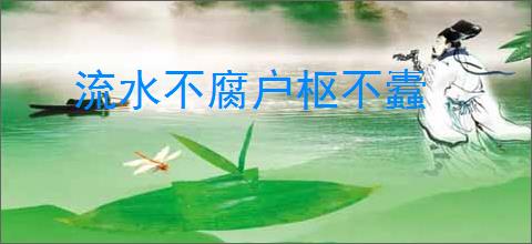 流水不腐户枢不蠹