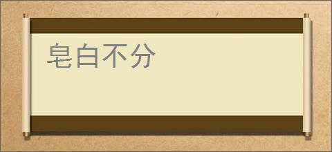 皂白不分