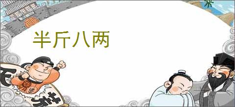 半斤八两