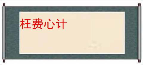 枉费心计