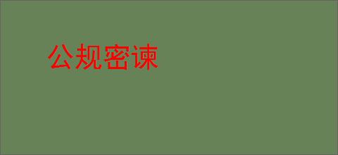 公规密谏