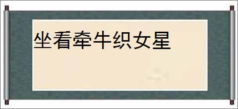 坐看牵牛织女星