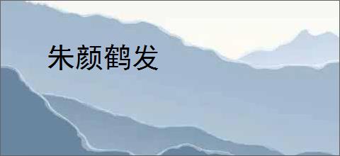 朱颜鹤发