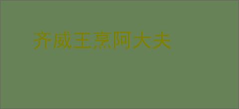 齐威王烹阿大夫