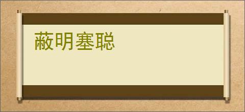 蔽明塞聪
