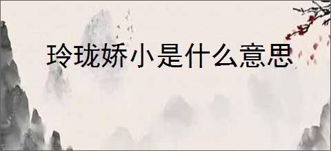玲珑娇小是什么意思