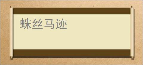蛛丝马迹
