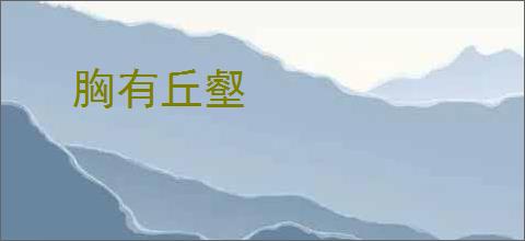 胸有丘壑