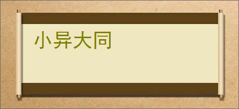 小异大同